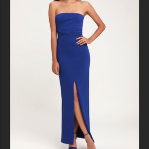 Lulus Own The Night Strapless Maxi Dress
